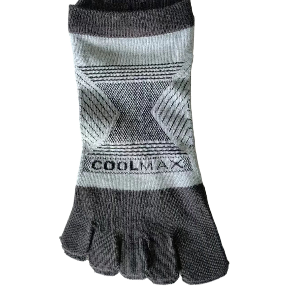 Sports Five-finger Men's CoolMax Mountaineering Marathon Socks Short Tube Women's Outdoor Professional Running Sub-toe Socks-3prs