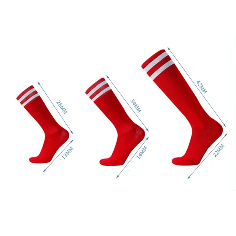 Premium Wholesale Football Socks for Adults and Kids - Non-Slip, Long Tube, Striped Design