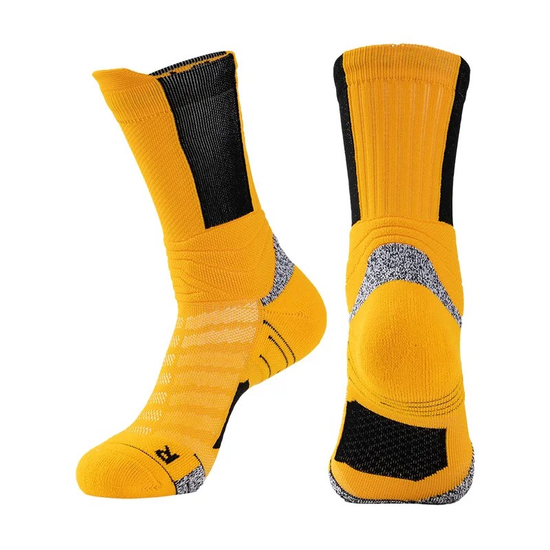 Elite Long High-Top Basketball Socks for Men | Professional Outdoor Running Sports Socks with Towel Bottom