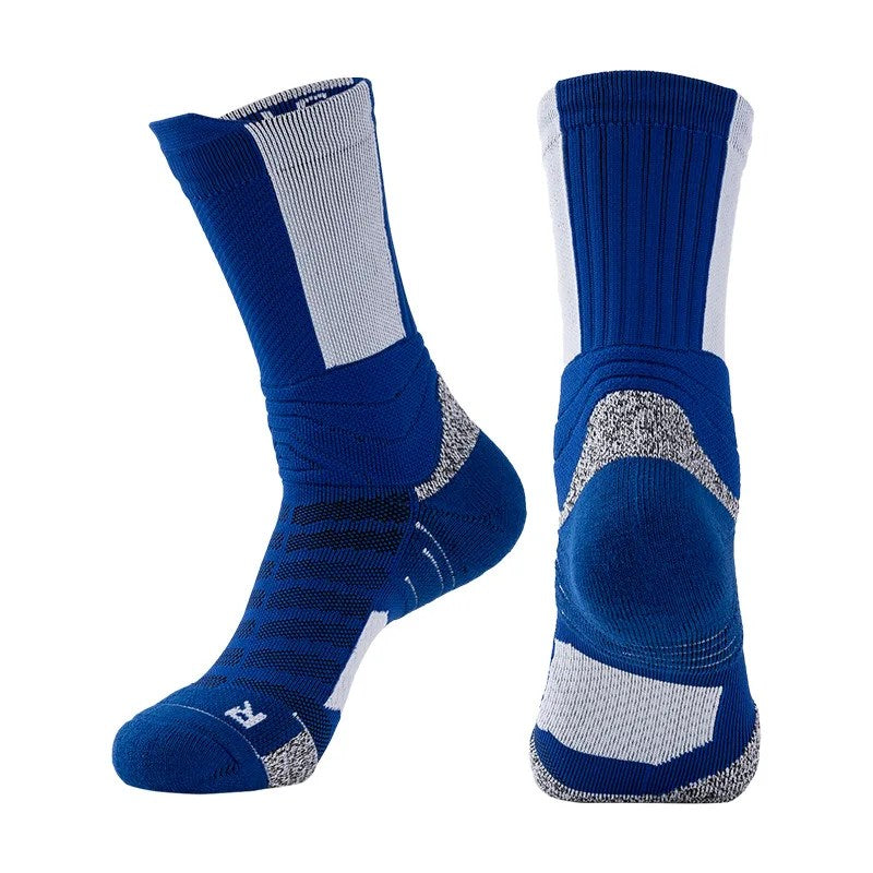 Elite Long High-Top Basketball Socks for Men | Professional Outdoor Running Sports Socks with Towel Bottom