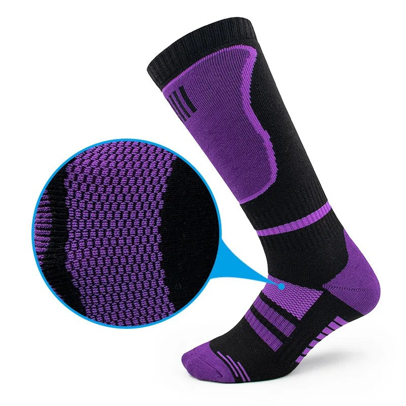 Men's Custom Long Tube Outdoor Ski Socks: Warm, Sweat-Absorbing, Shock-Absorbing Mountaineering Sports Socks