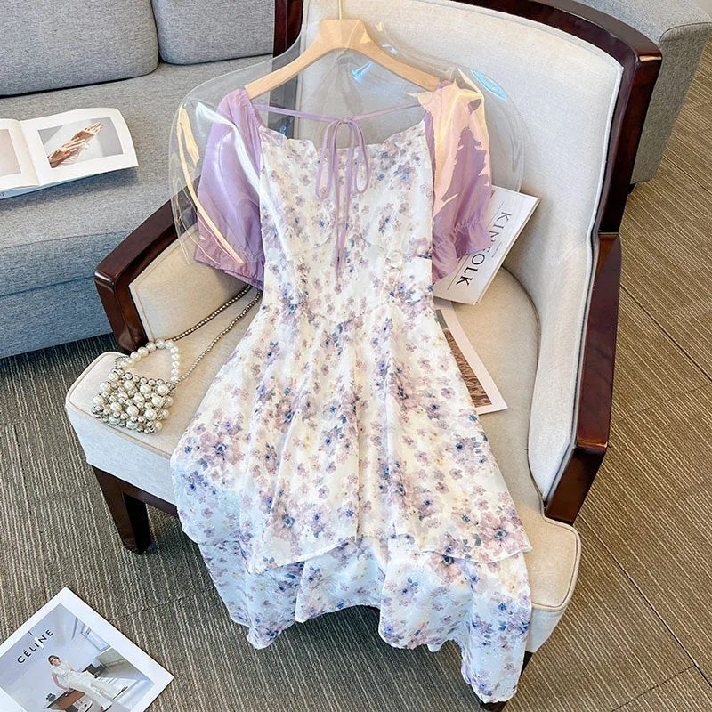 Plus Size Floral Dress for Women: New Summer Style in Sizes 120-350 Kg