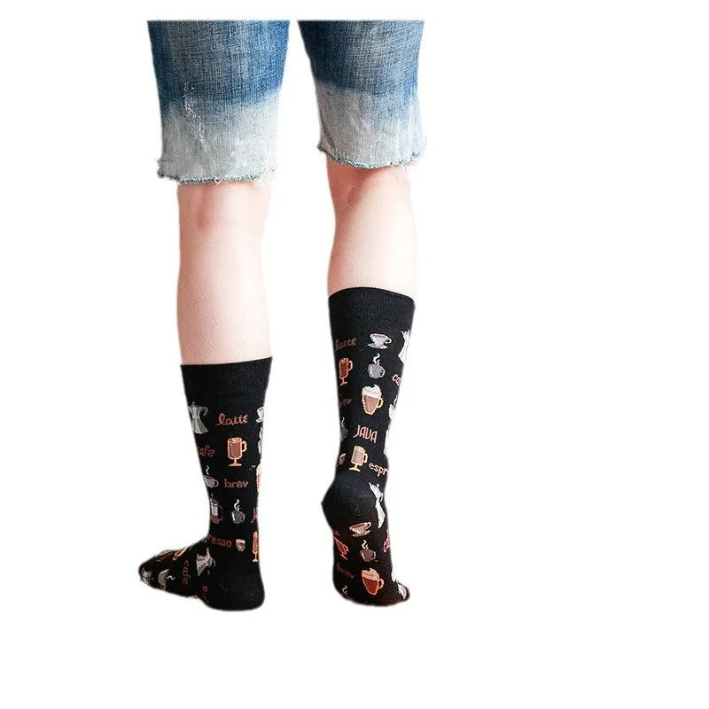 Stay Cool and Stylish with Our Sweat-Absorbing Trendy Men Socks - Wholesale Medium Length Socks for Men and Women