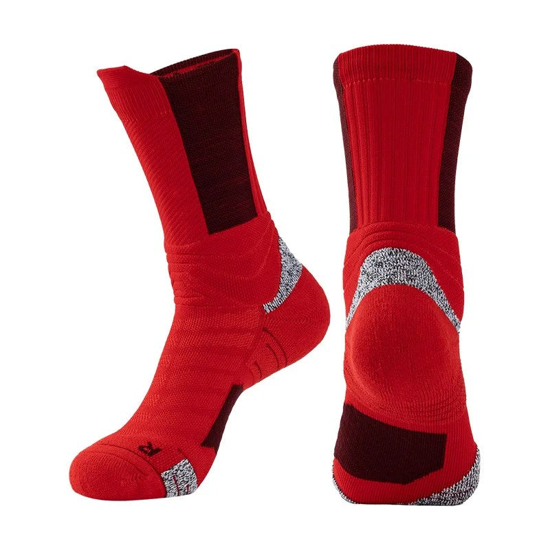 Elite Long High-Top Basketball Socks for Men | Professional Outdoor Running Sports Socks with Towel Bottom