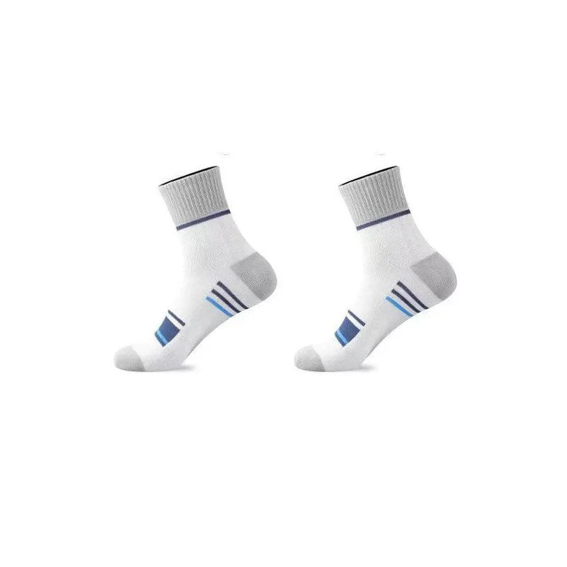 men's cotton socks , breathable and deodorant sports ins trend color-blocked stripe student socks