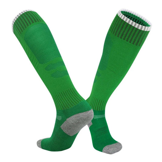 3PRS- High-Cuff Men's Football Socks, Towel Bottom Sports Socks & Children's Breathable Knee Stockings