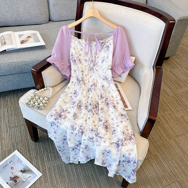 Plus Size Floral Dress for Women: New Summer Style in Sizes 120-350 Kg