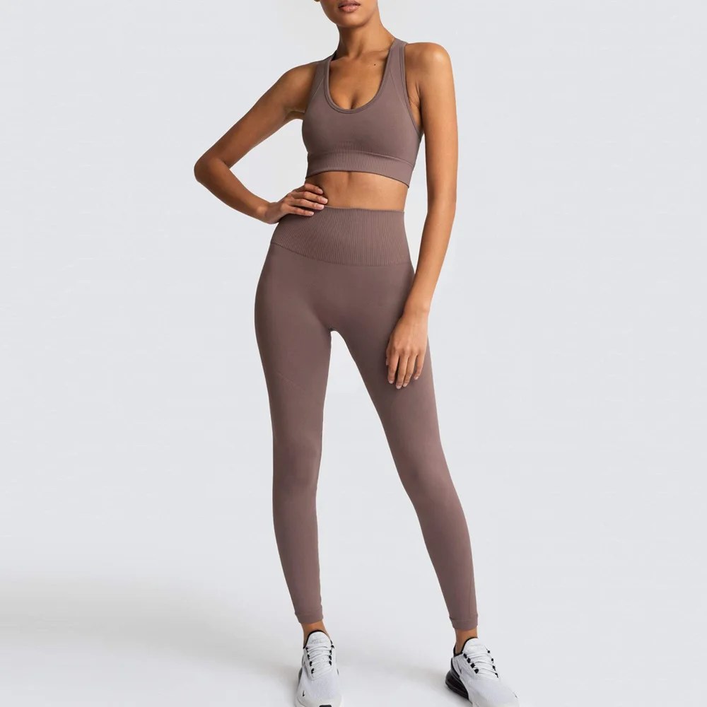 Top-Rated Seamless Knit Ass Yoga Suit: Solid Color Sports Fitness Vest for Optimal Performance