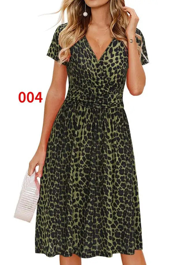 Flaunt Your Style with Our Women's Summer Floral V-Neck Cropped Party Dress - Perfect for Any Occasion!