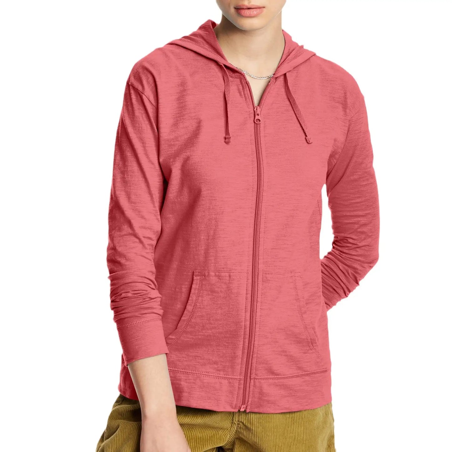 Stay Cozy and Stylish with Our Full Zipper Women's Sweatshirt - Available in Trendy Solid Colors!