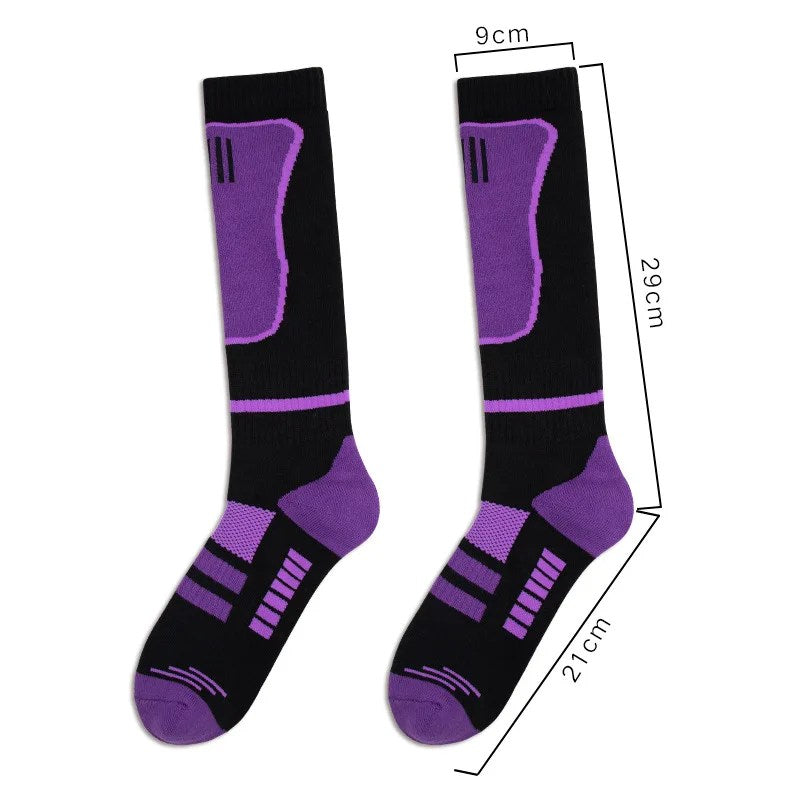 Men's Custom Long Tube Outdoor Ski Socks: Warm, Sweat-Absorbing, Shock-Absorbing Mountaineering Sports Socks