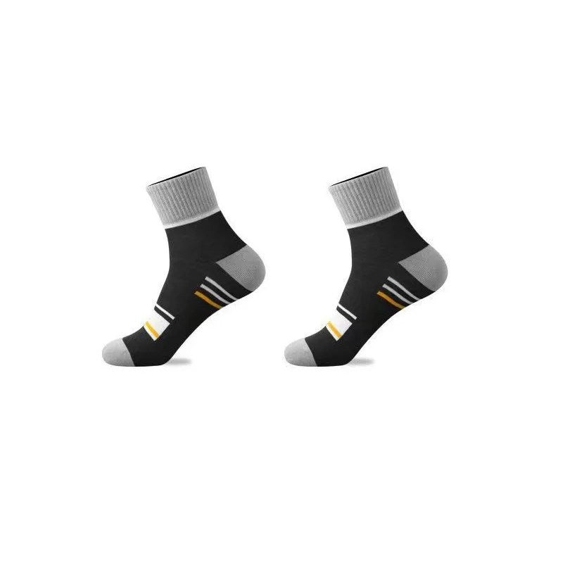 men's cotton socks , breathable and deodorant sports ins trend color-blocked stripe student socks