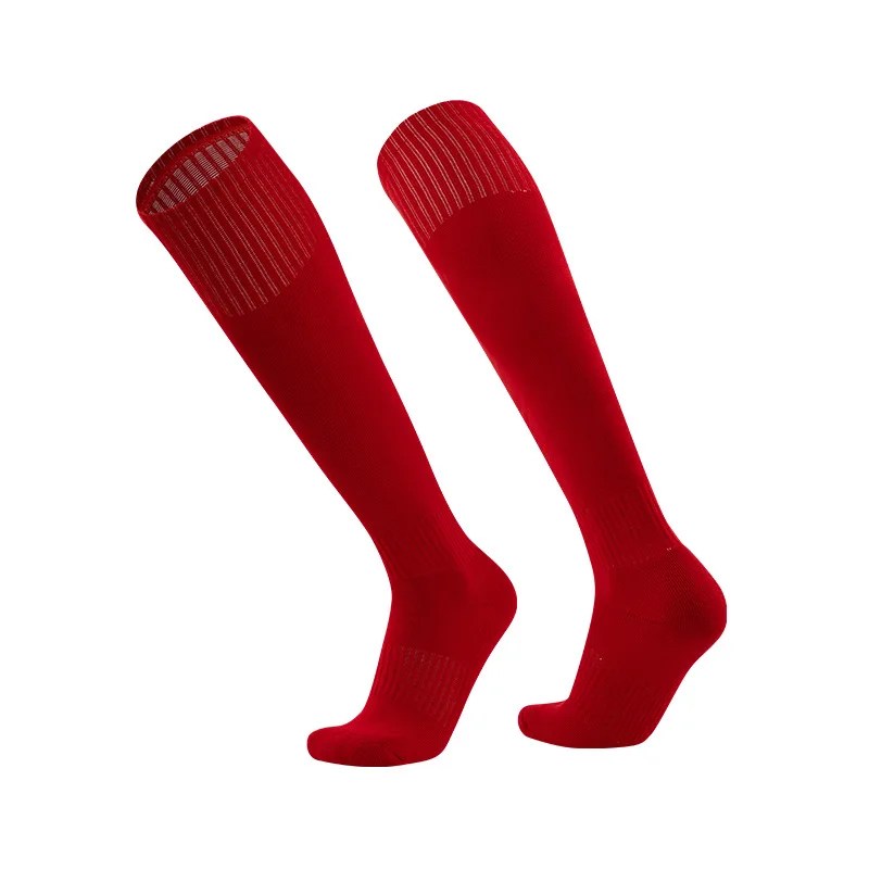Premium Long Tube Football Socks with Anti-Slip Towel Bottom - Perfect for Adults and Children's Sports
