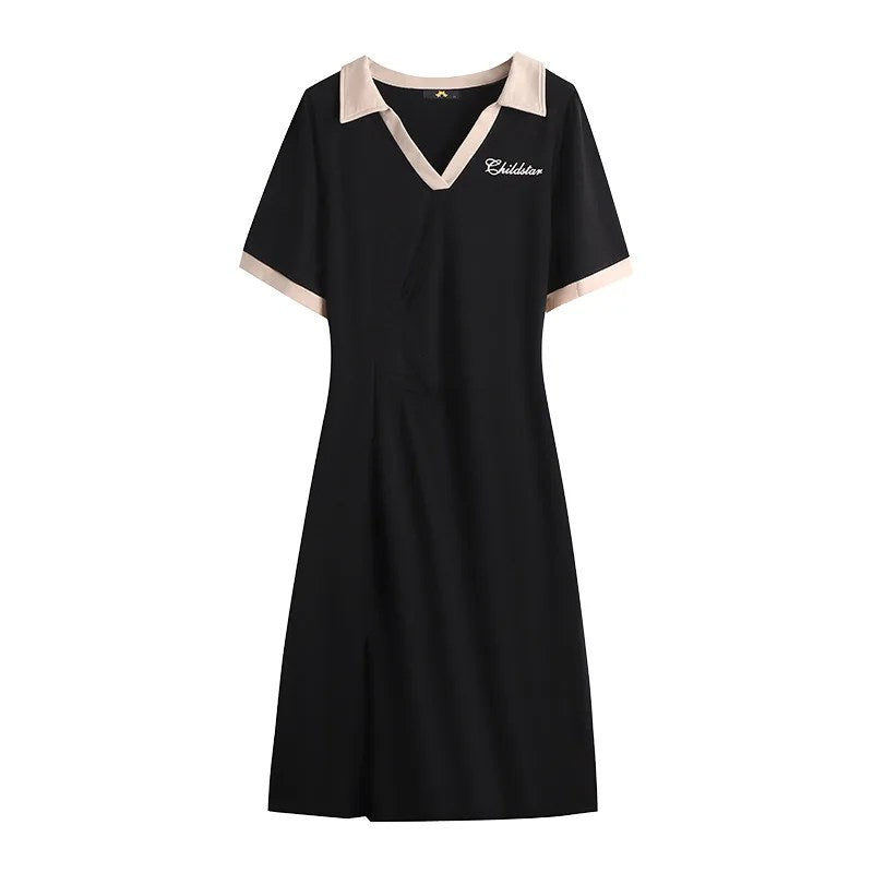 Stylish Women's Plus Size Slimming Casual Skirt & Short-Sleeved Dress for Summer