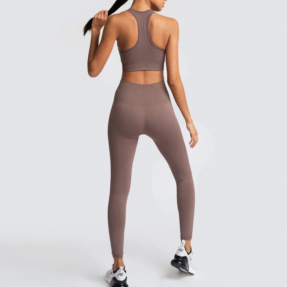 Top-Rated Seamless Knit Ass Yoga Suit: Solid Color Sports Fitness Vest for Optimal Performance