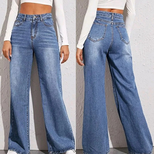 Upgrade Your Style with New High Waist Wide Leg Jeans for Women - Perfect for Any Occasion!