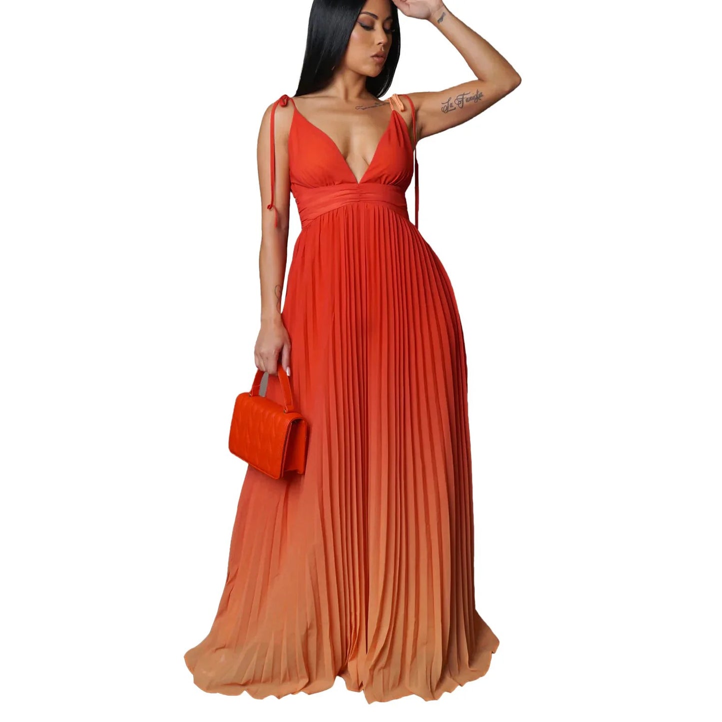 Summer Gradient Long Skirt Dresses: Sexy Strappy Suspender Backless Styles