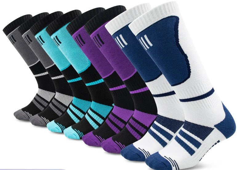 Men's Custom Long Tube Outdoor Ski Socks: Warm, Sweat-Absorbing, Shock-Absorbing Mountaineering Sports Socks