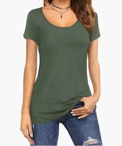 Stay Cool and Stylish this Summer with Our Women's Slim Fit Tshirts Top - Perfect for Any Occasion!