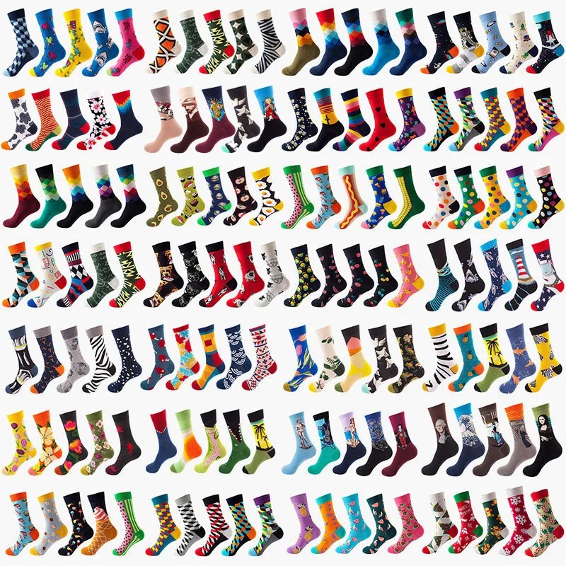 Stay Cool and Stylish with Our Sweat-Absorbing Trendy Men Socks - Wholesale Medium Length Socks for Men and Women