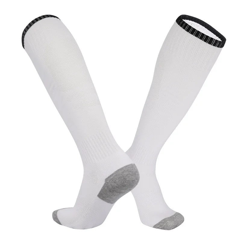 3PRS- High-Cuff Men's Football Socks, Towel Bottom Sports Socks & Children's Breathable Knee Stockings