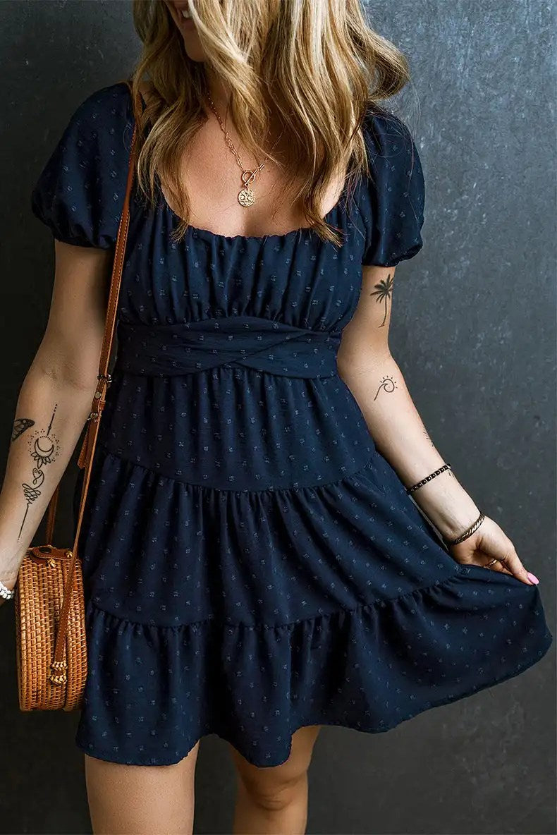 Step into Spring with our Fashion Lace-up Dress - A Must-Have for Fashionable Women!