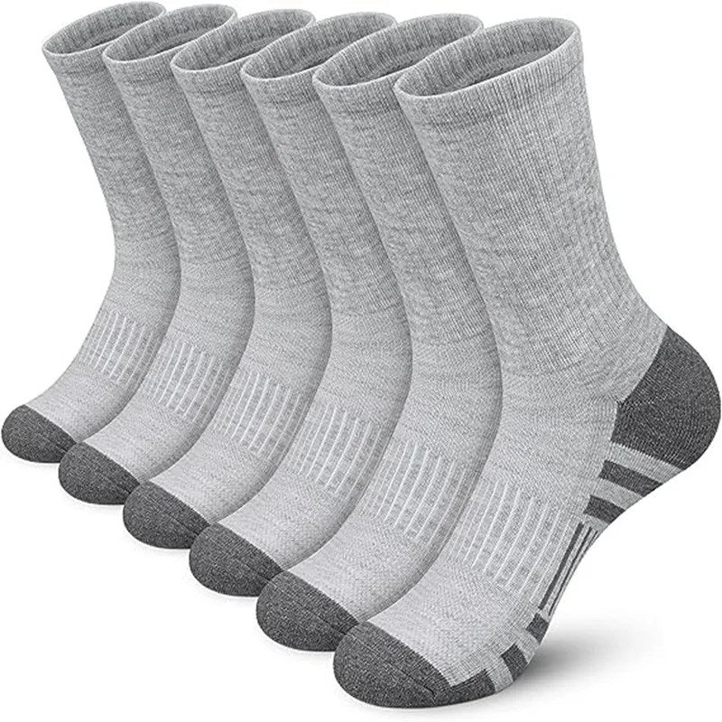 Upgrade Your Game with 3 Pairs of Plus Size Men's Basketball Socks in Black and White
