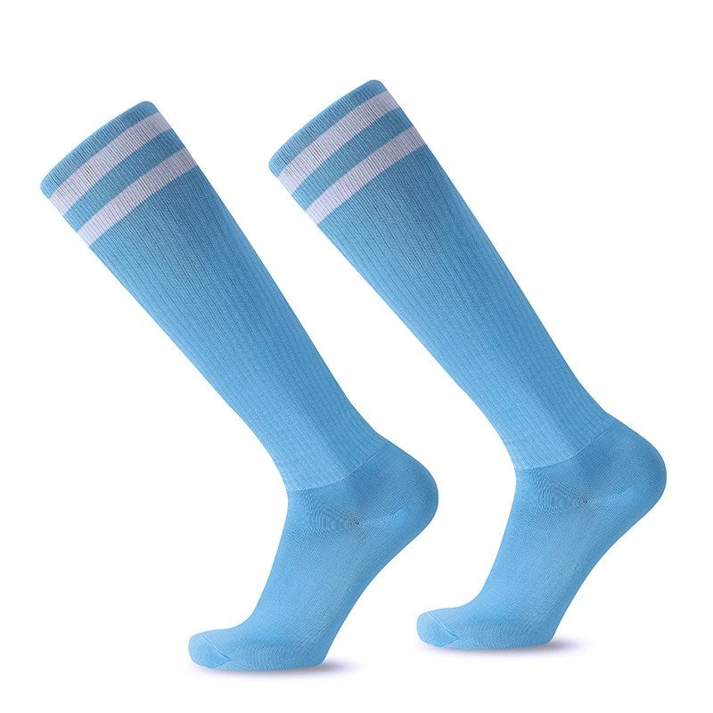 Premium Wholesale Football Socks for Adults and Kids - Non-Slip, Long Tube, Striped Design