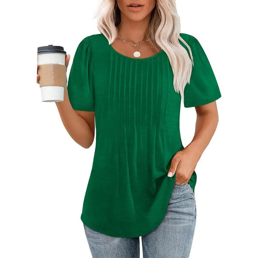 2024 Explosions: The Ultimate Pleated T-shirt Blouse for Women's Clothing