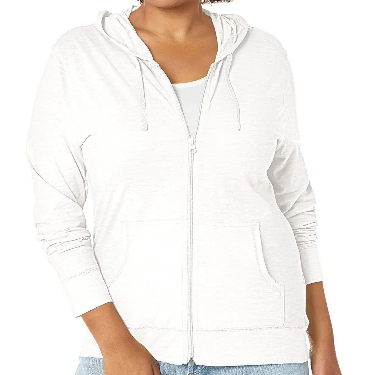 Stay Cozy and Stylish with Our Full Zipper Women's Sweatshirt - Available in Trendy Solid Colors!