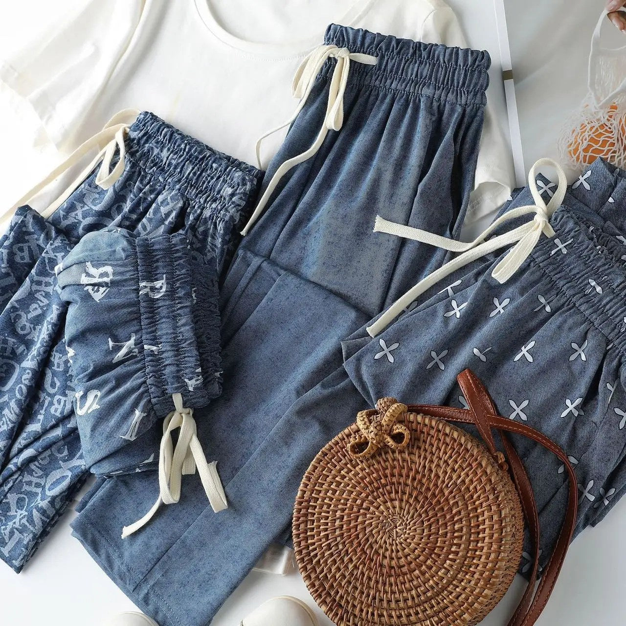 Stay Cool this Summer with Tencel Denim Cooler Pants - Straight-Legged, Versatile, and Cold Feeling!